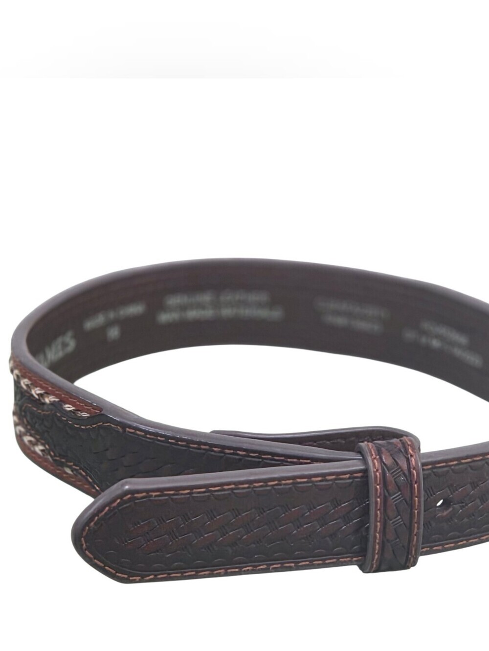 Cody James Brown Hand-Tooled Leather Western Design Toddler Belt